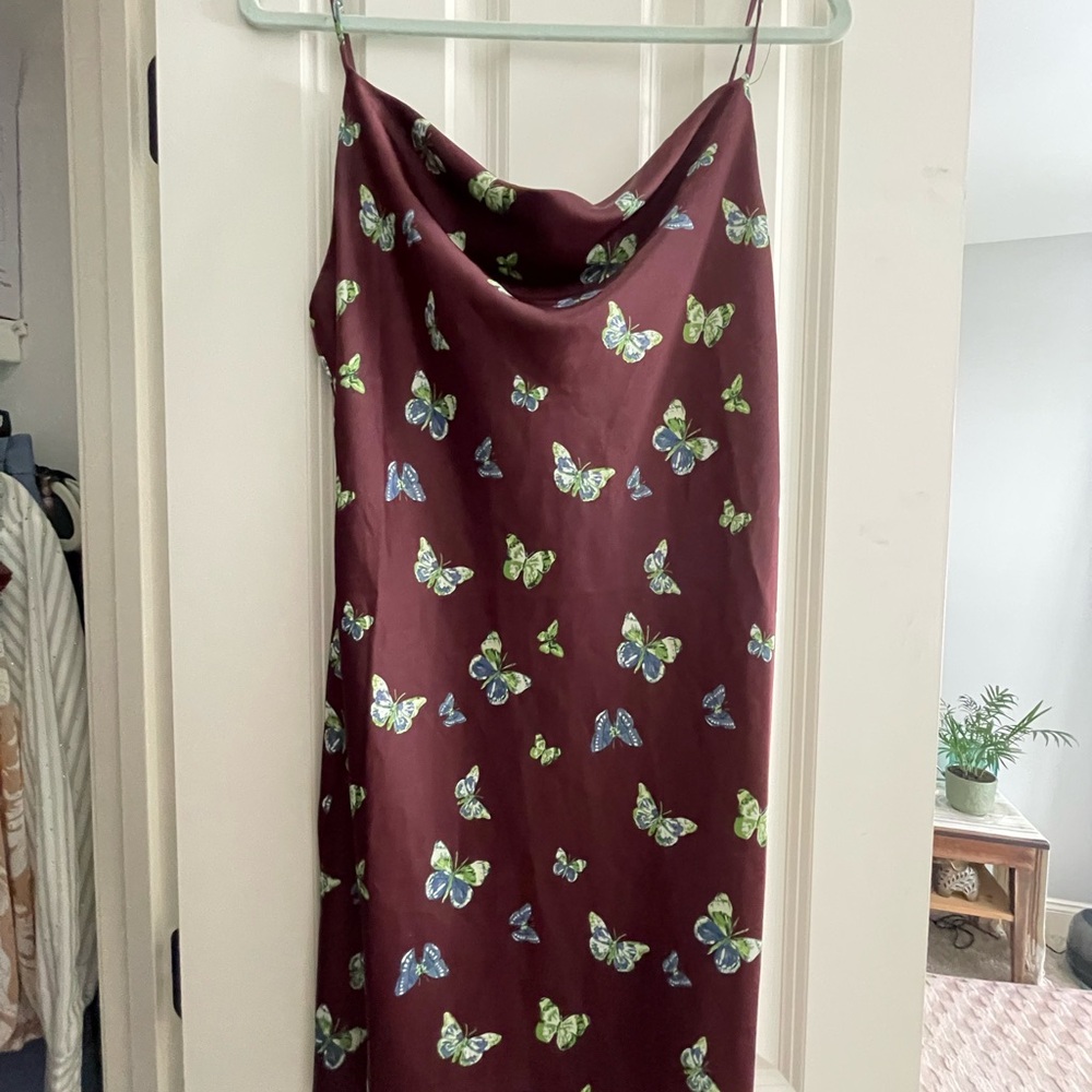 *Donating 5/30* Urban Outfitters Burgundy Dress with Butterfly Design
